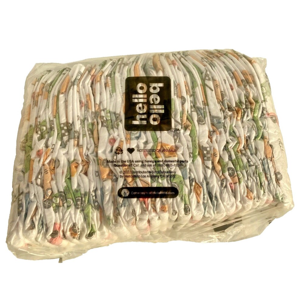 30 Hello Bello Premium Baby Diapers Size 2 (Cars Print) Boys - Unopened Pack